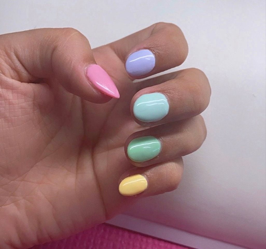 Product Rainbow Pastel Nails 