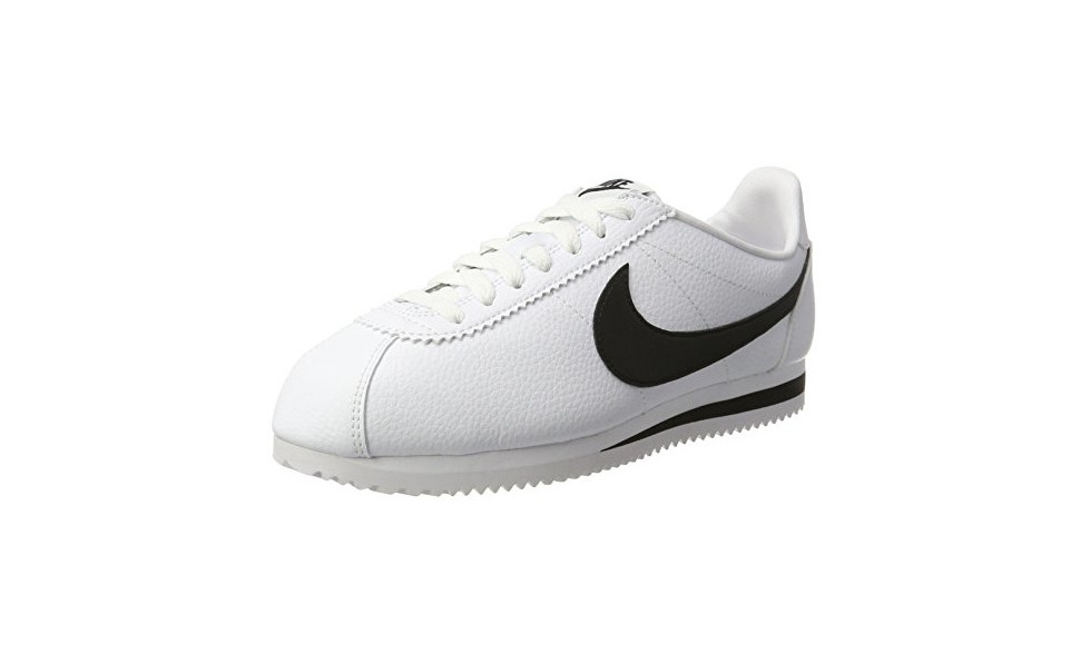 Fashion Nike Classic Cortez Leather, Zapatillas de Running Hombre, Blanco / Negro