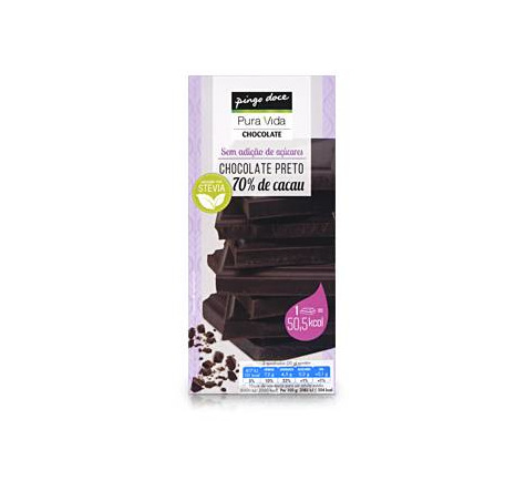 Product Chocolate Preto 70% Cacau com Stevia