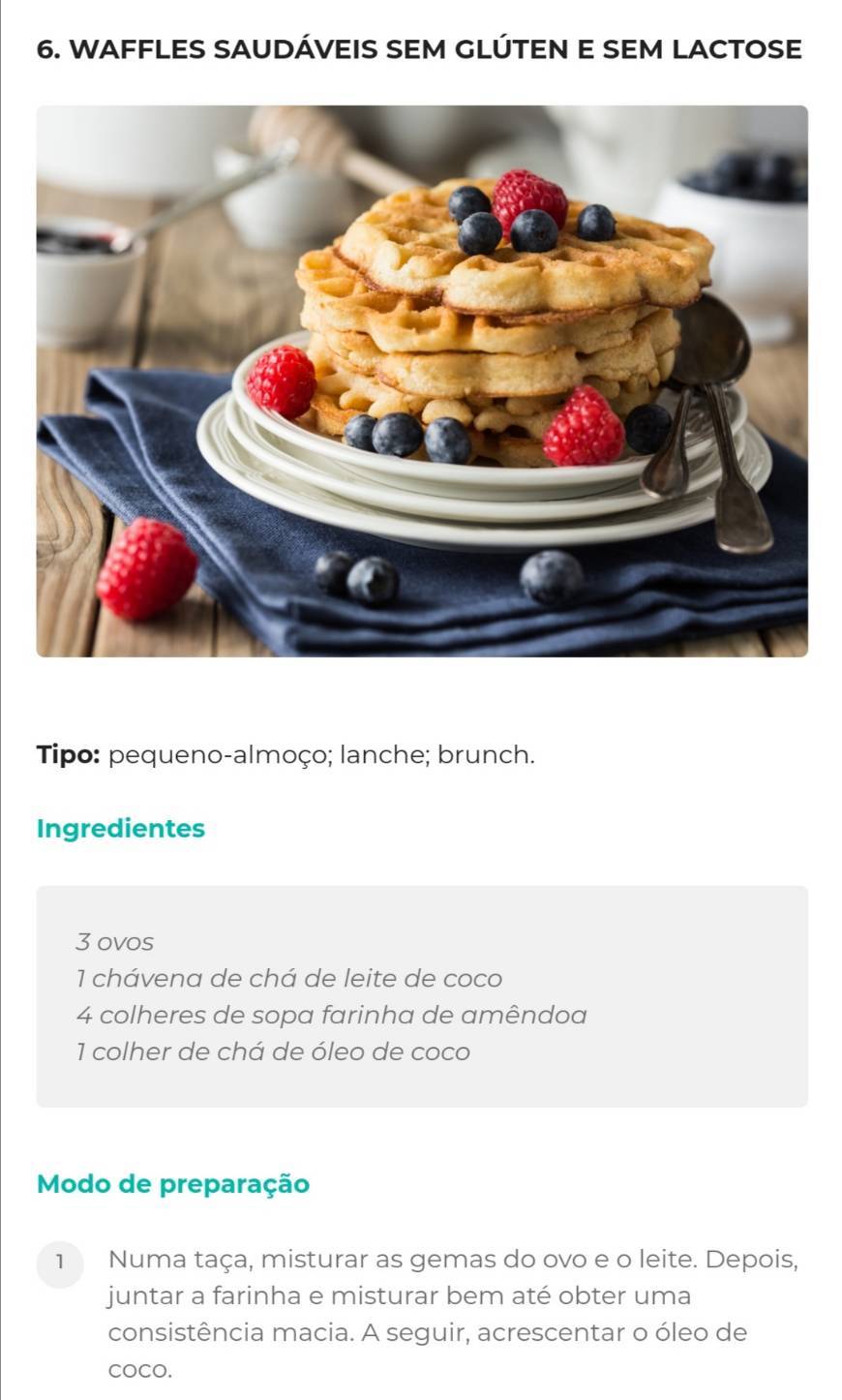 Fashion Waffles saudáveis sem gluten e sem lactose 