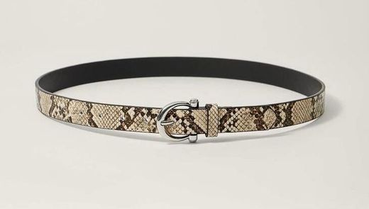 Snake Print Belt by Stradivarius
