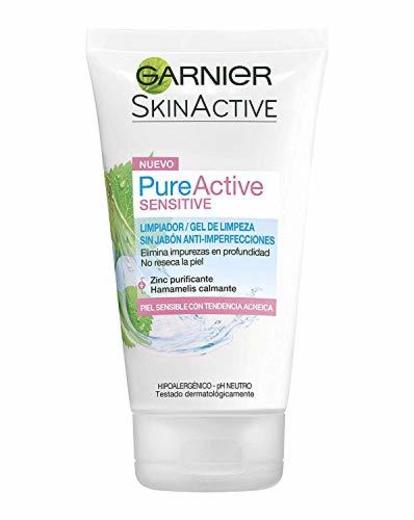 Garnier Skin Active Pure Active Sensitive Limpiador sin Jabón Anti-Imperfecciones para Pieles