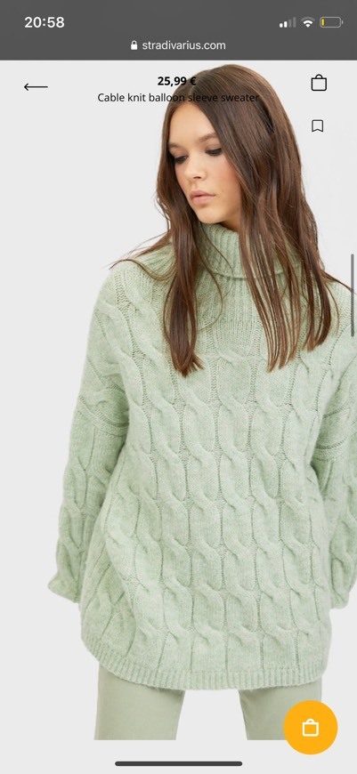 Fashion Sweater de malha verde Stradivarius 