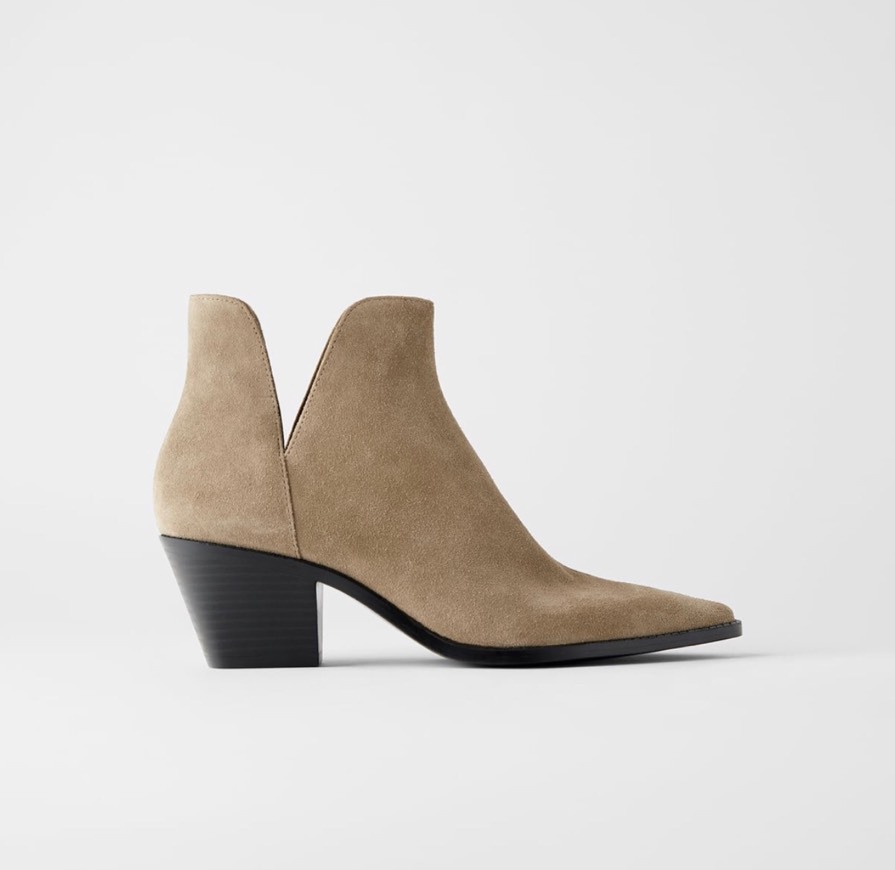 Moda Botins de pele - Zara 