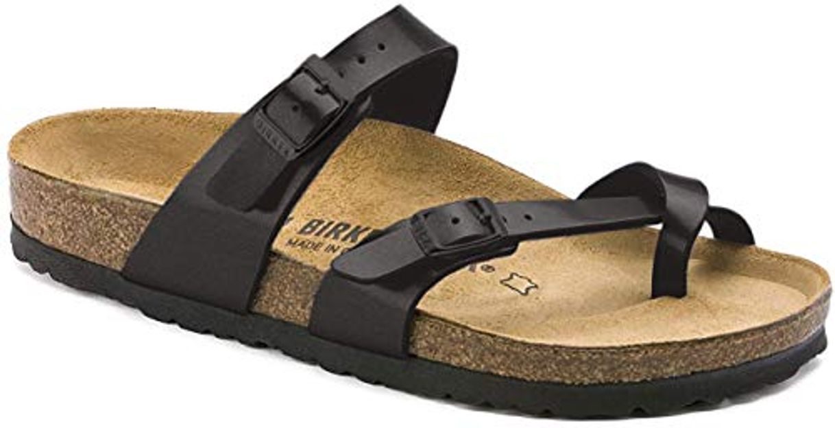 Social Birkenstock Mayari Birko-Flor, Sandalias de Dedo Mujer, Negro