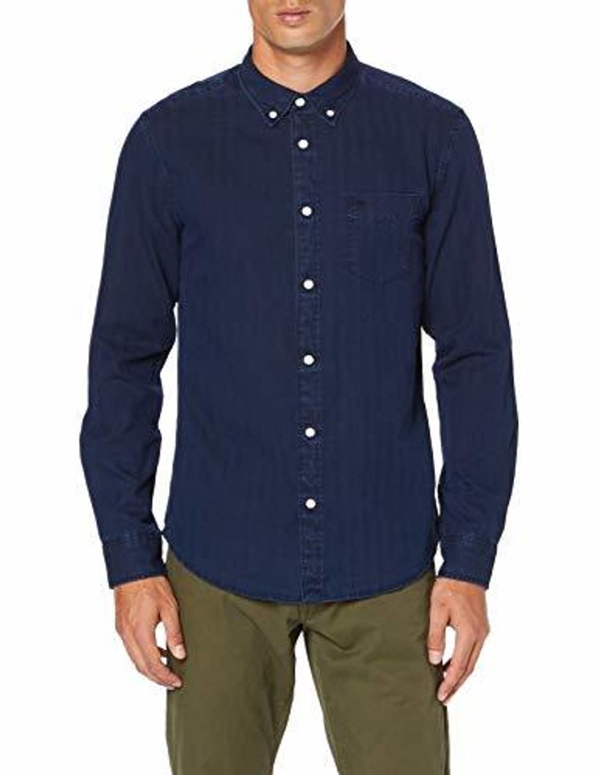 Producto Wrangler LS 1pkt Bdown Shirt Camisa, Azul