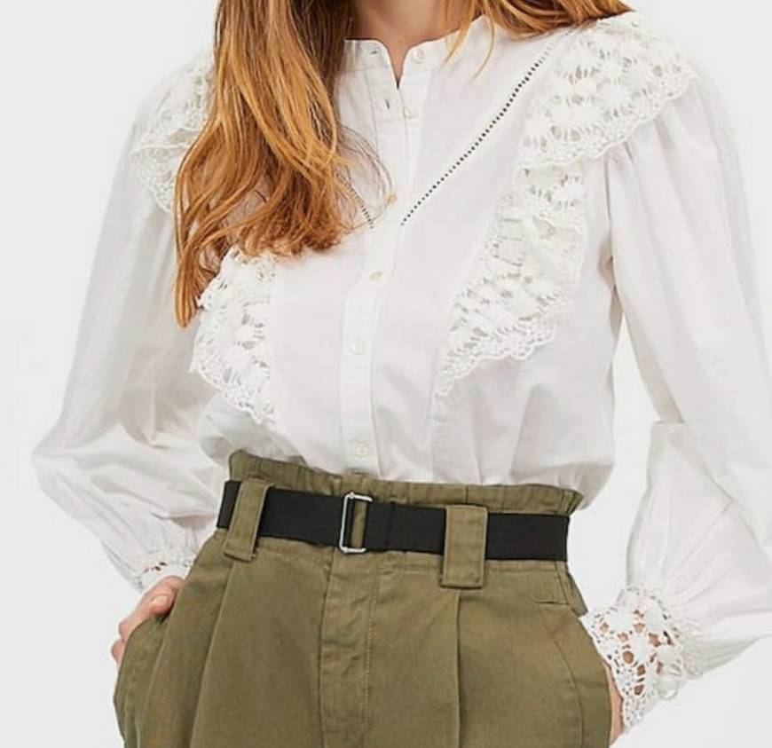 Moda Camisa com crochet