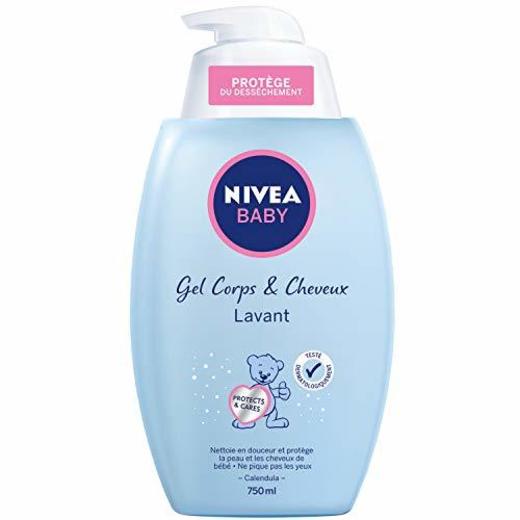 NIVEA Baby Washing Gel Hair and Body Gentle 750 Ml Pack of