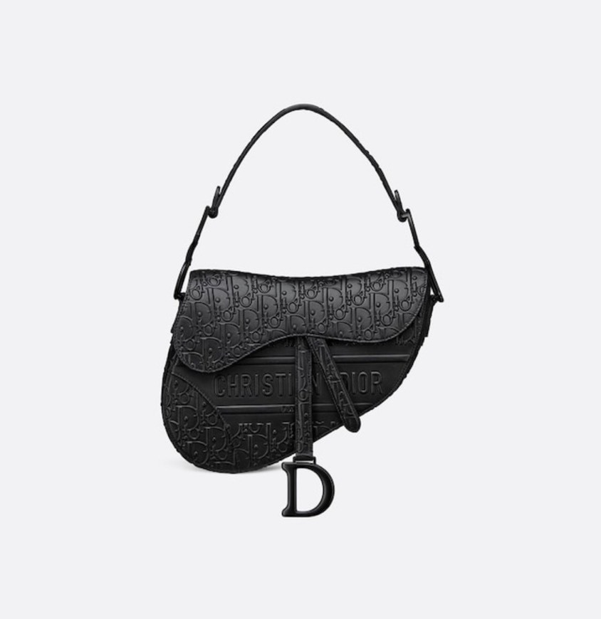 Products BLACK SADDLE DIOR OBLIQUE DEBOSSED SMOOTH CALFSKIN BAG