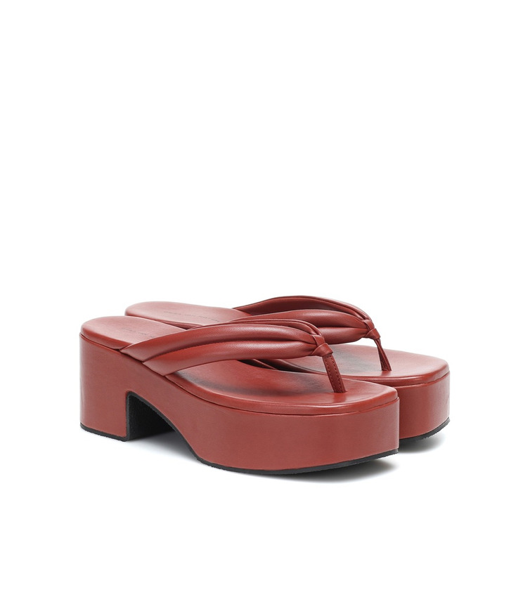 Product Leather Plataform Sandals 