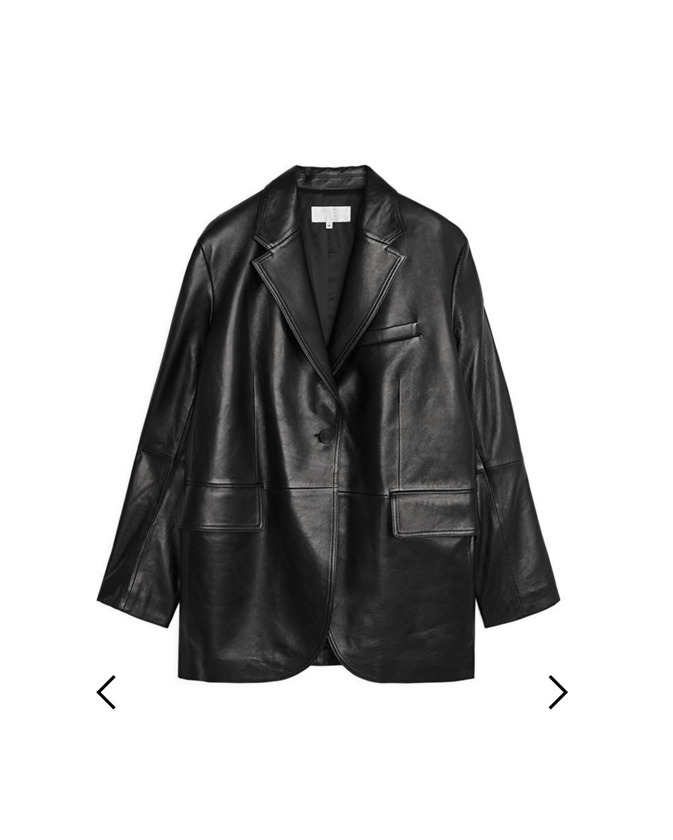 Product Oversized Leather Blazer 