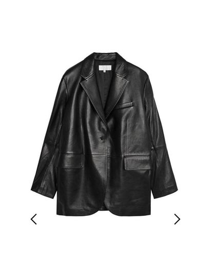 Oversized Leather Blazer 