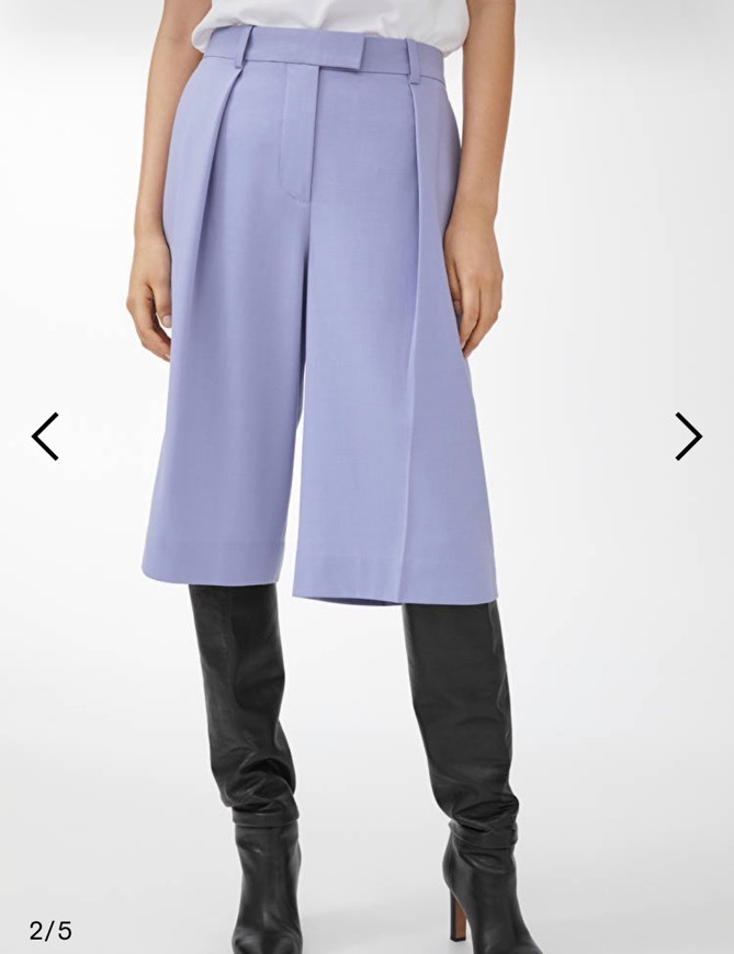 Products Pleat Detail Wool Culottes