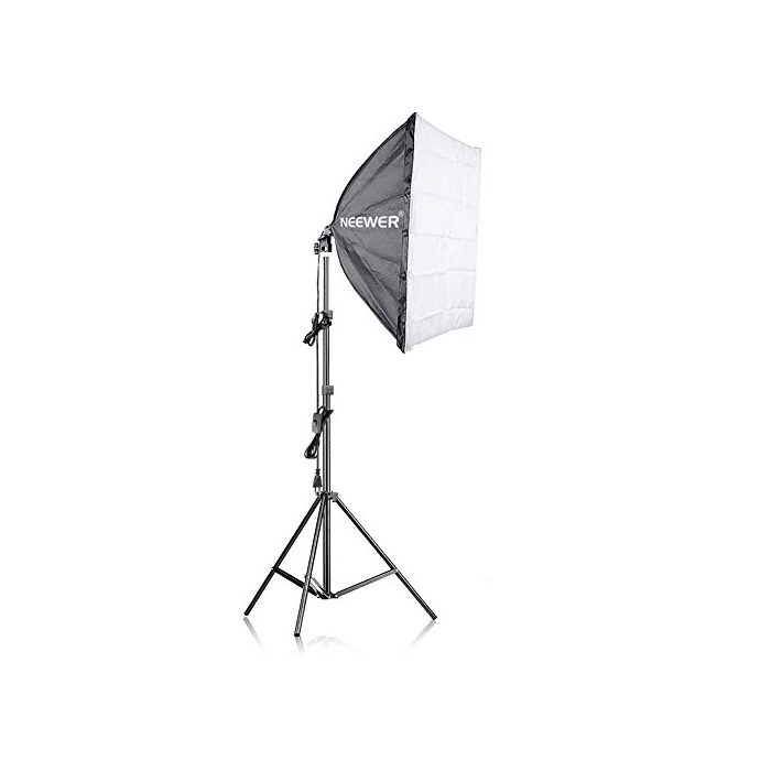 Electrónica Neewer 200W Fotografía Softbox Luz Kit de Iluminación - 60x60 Centímetros Softbox