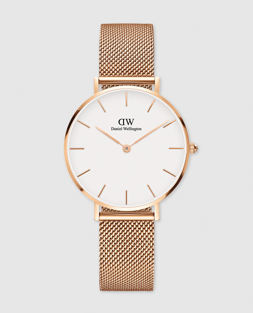 Fashion Daniel Wellington Reloj Analógico para Mujer de Cuarzo con Correa en Acero