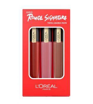 Social Loreal Paris - Set de batons líquidos Rouge Signature

