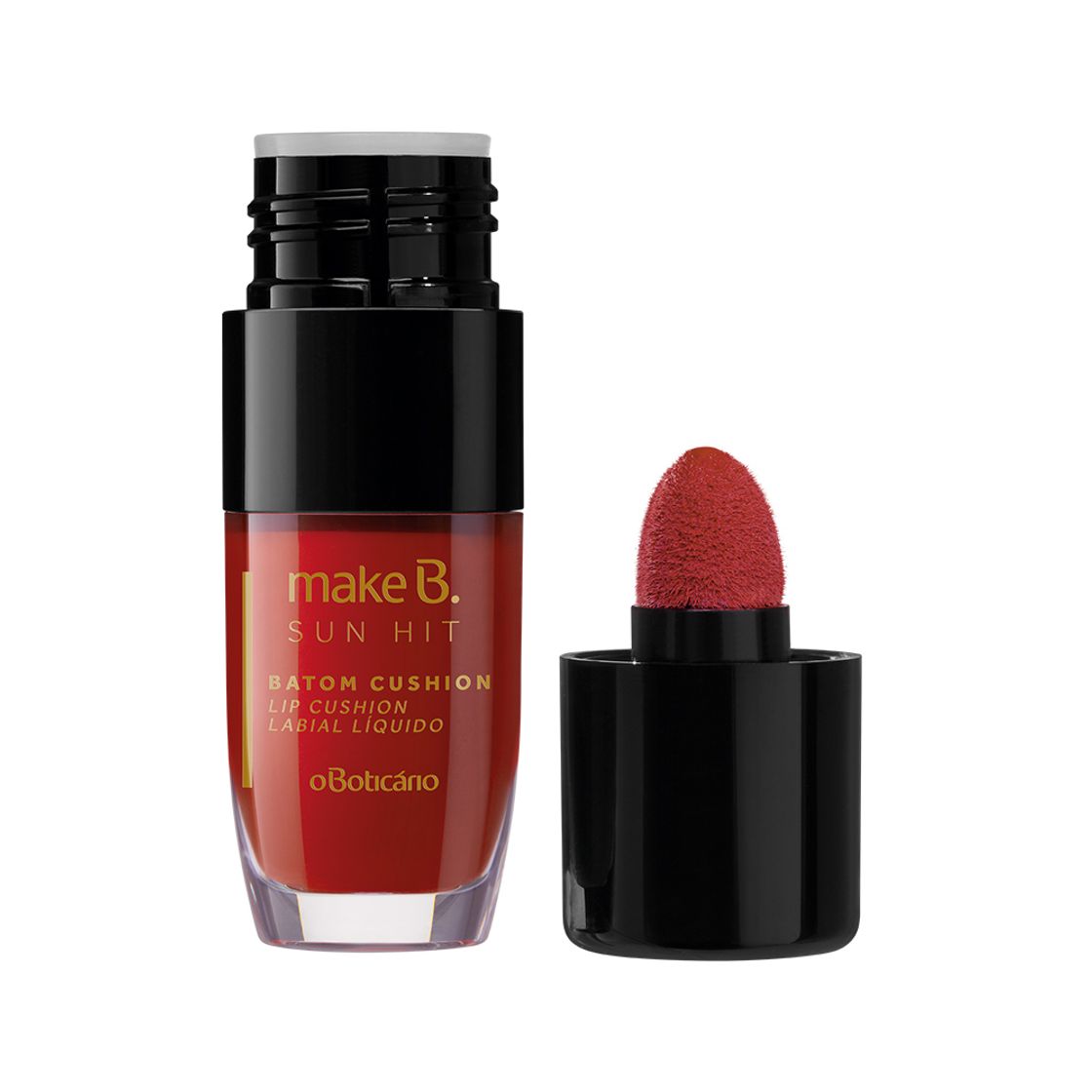 Fashion Make B. Sun Hit Batom Líquido Cushion Red,6 ml - O Boticário