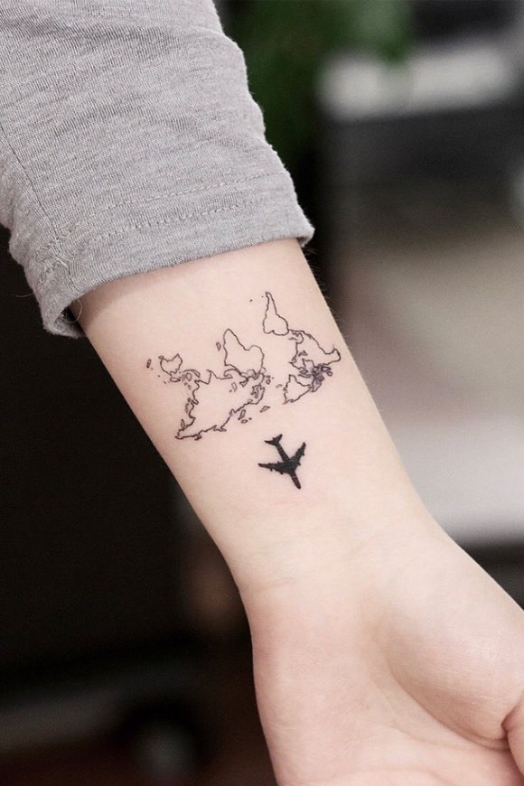 Moda Tatuagem de viagem✈️