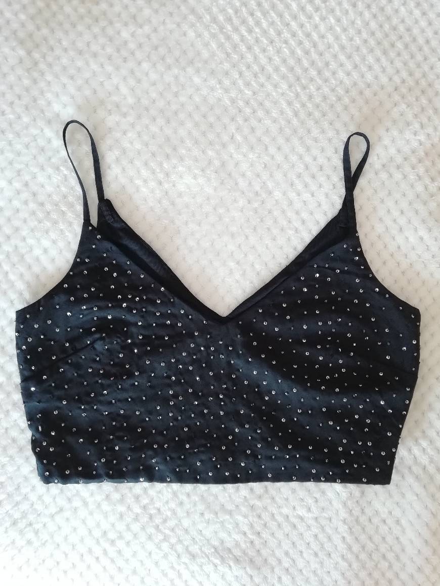 Product Crop top lantejoulas Zara 