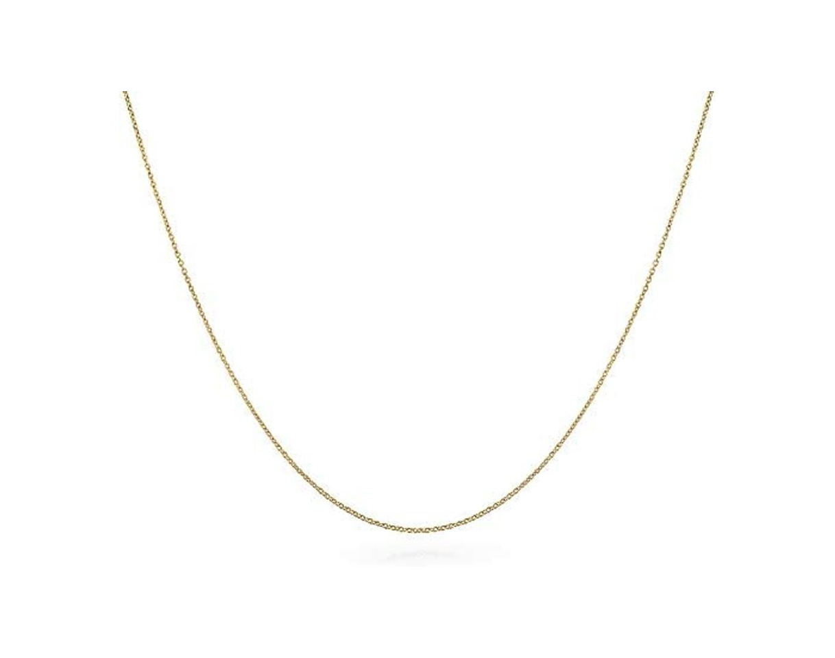 Product Corte Diamante Collar Cadena Cable 2 Mm Grosor Para Calibre 20 Mujer Chapadooro 14K 925 Plata Esterlina De Italy