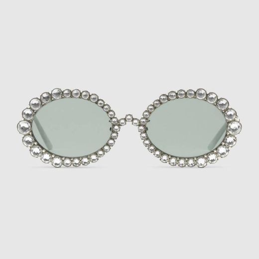 GUCCI oval sunglasses with crystals