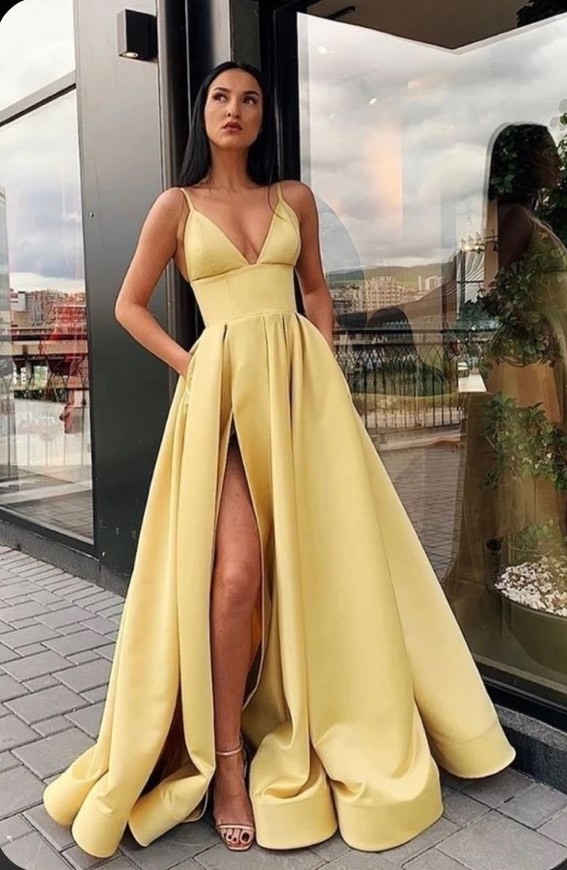 Fashion Yellow long dress