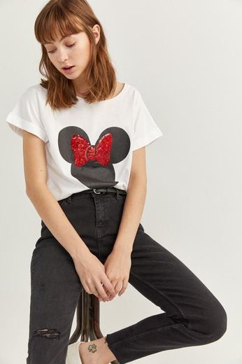 T-SHIRT GLITTER MINNIE 