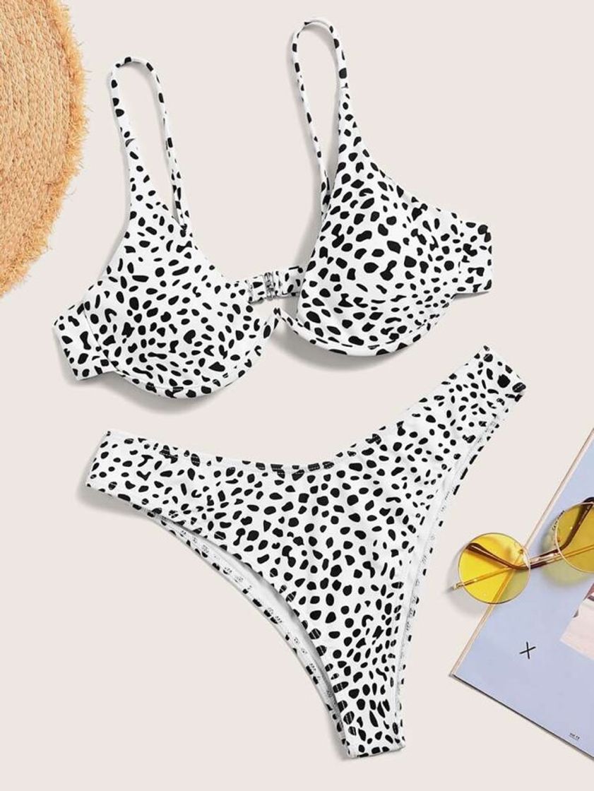 Producto Dalmatian Print Underwired High Cut Bikini Swimsuit