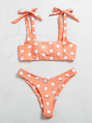 Bikini Polka Dot Naranja