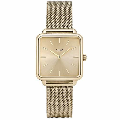 Moda Cluse La Tetragone Reloj de Mujer Cuarzo 28mm analógico Correa de Acero