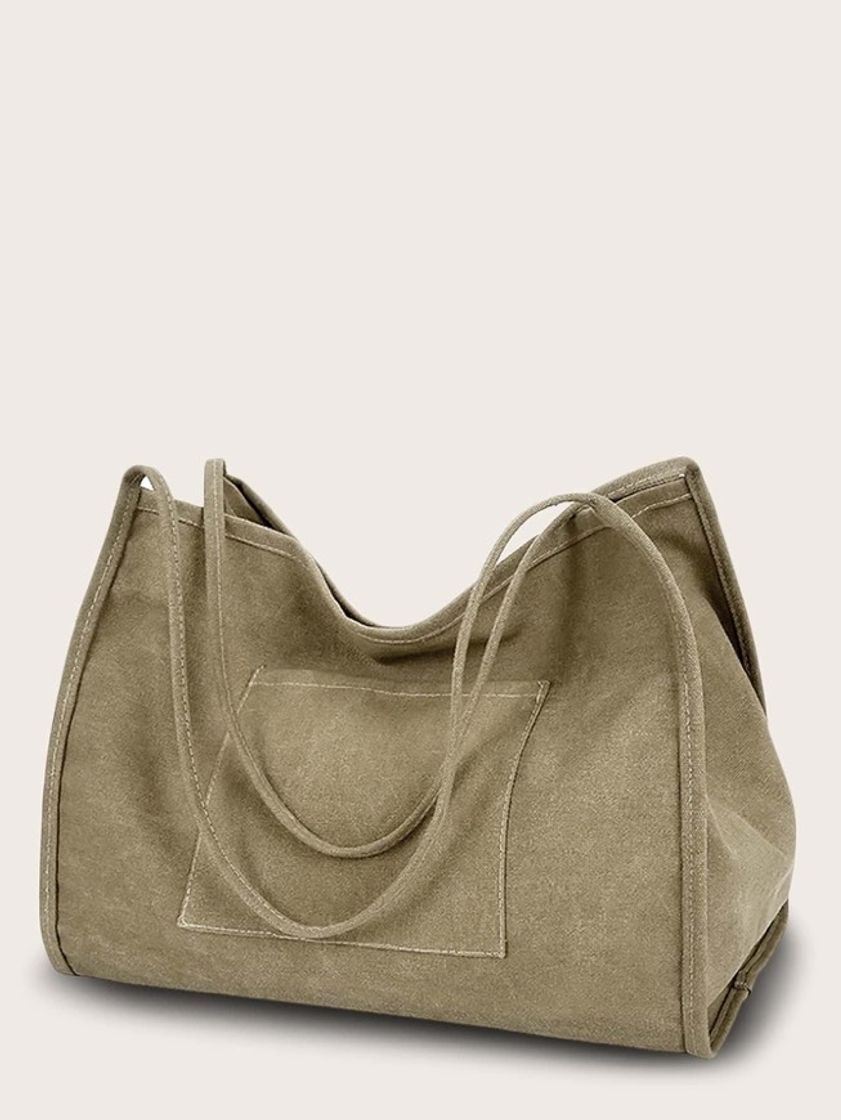 Social Bolsa de hombro lisa 