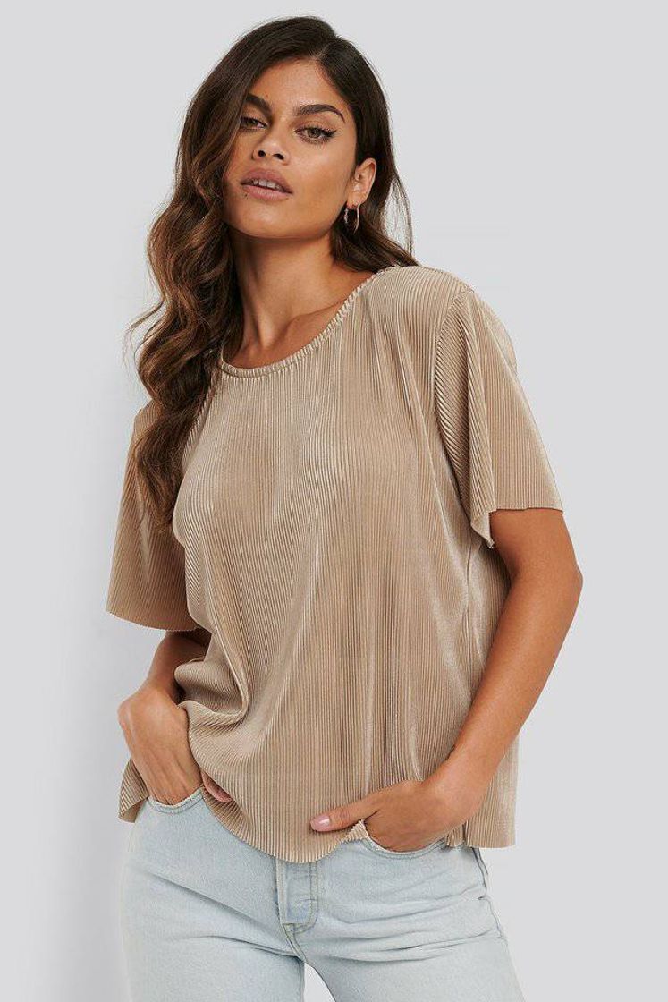 Fashion NAKD • Pleated Loose Fit Top Beige