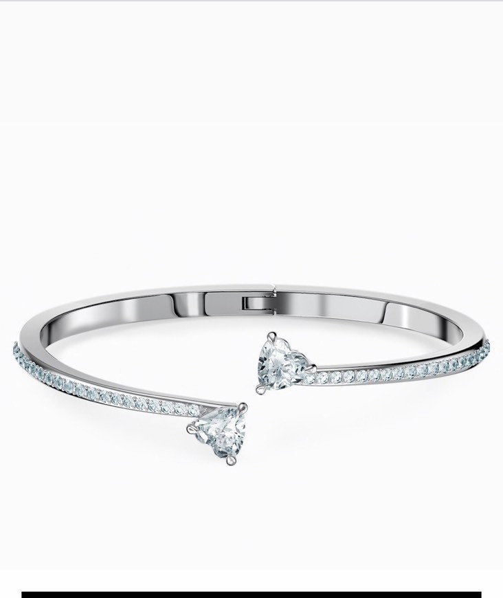 Moda 
ATTRACT SOUL HEART BANGLE, WHITE, RHODIUM PLATED Swarovski 