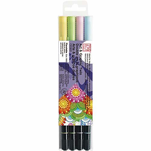 Home Zig Art & Graphic Twin Tip Markers 4/Pkg-Soft