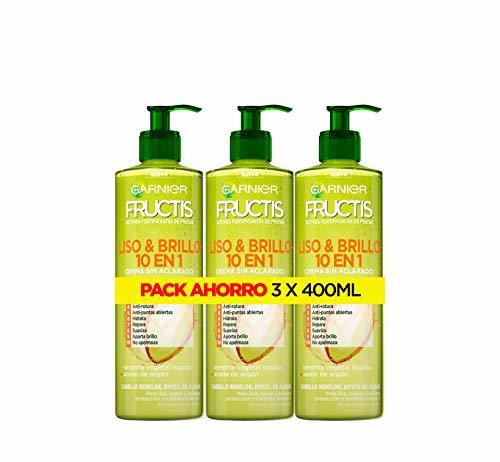 Belleza Garnier Fructis Liso y Brillo 10 en 1 Tratamiento Capilar Pelo Liso,