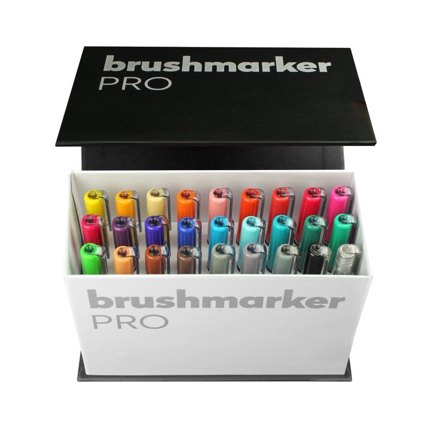 Fashion Karin Brush Marker Pro Mini Box 26 colours + Blender Set