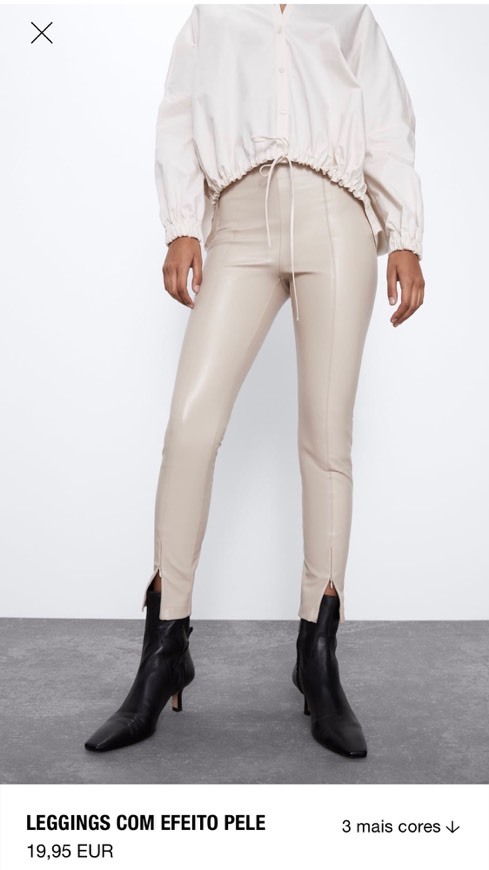 Leggings com efeito pele 
