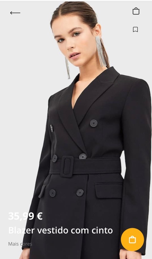 Blazer vestido com cinto 