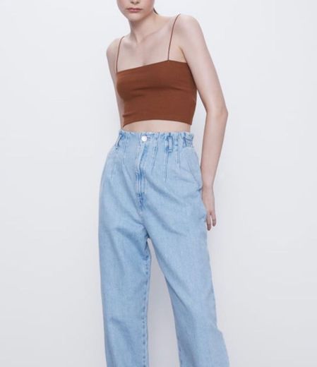 Crop top com alças 