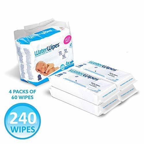 WaterWipes, paquete de 4 X 60 toallitas
