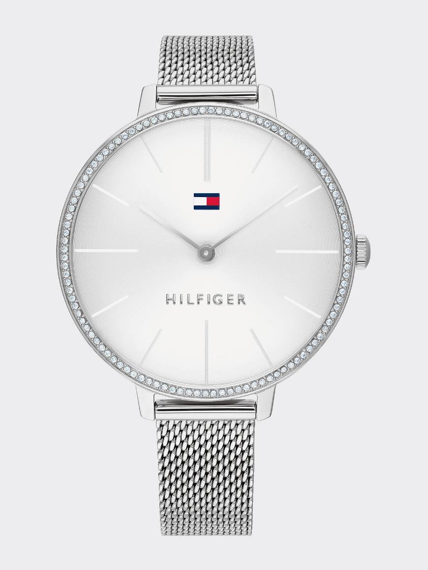 Social CRYSTAL EMBELLISHED MESH BRACELET WATCH TOMMY HILFIGER