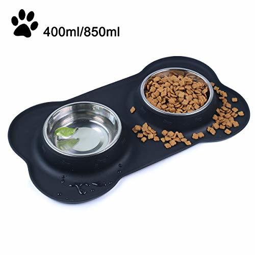 Producto SeeKool Pet Comedero para Perro Gato y Mascotas de Acero Inoxidable, con