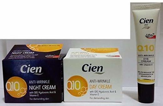 Lote de 3 cremes antiarrugas cien Q10 (50mL crema de noche