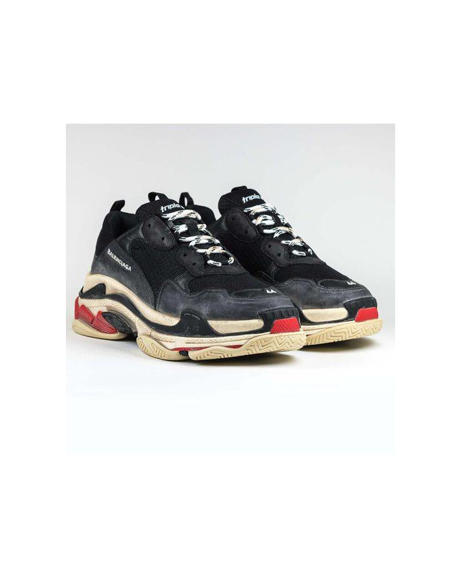 Social Balenciaga Triple S Sneaker Black And Red