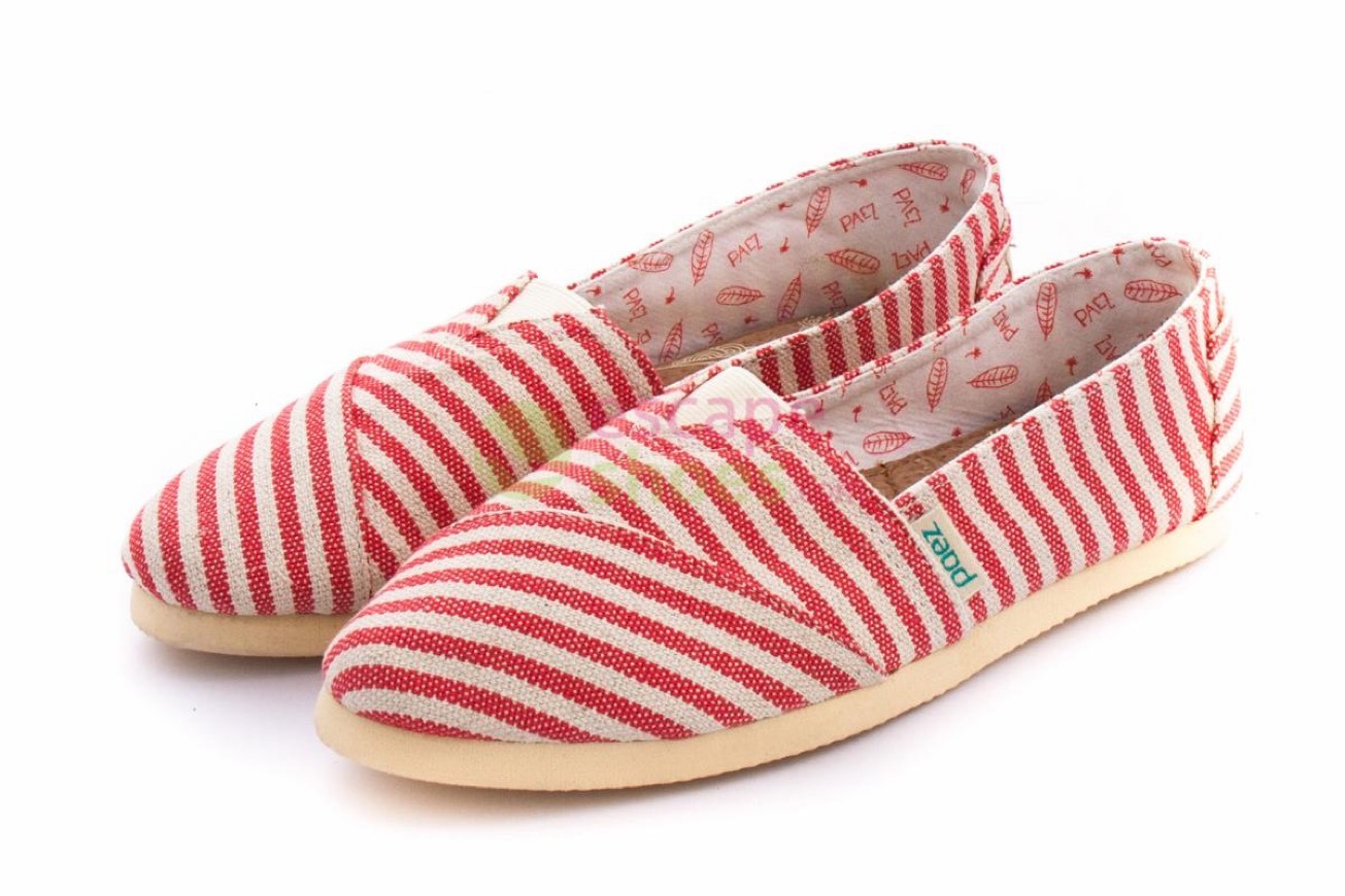 Fashion PAEZ Classic Surfy, Alpargatas para Mujer, Rojo