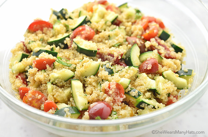 Moda Salada de quinoa, tomate e pepino