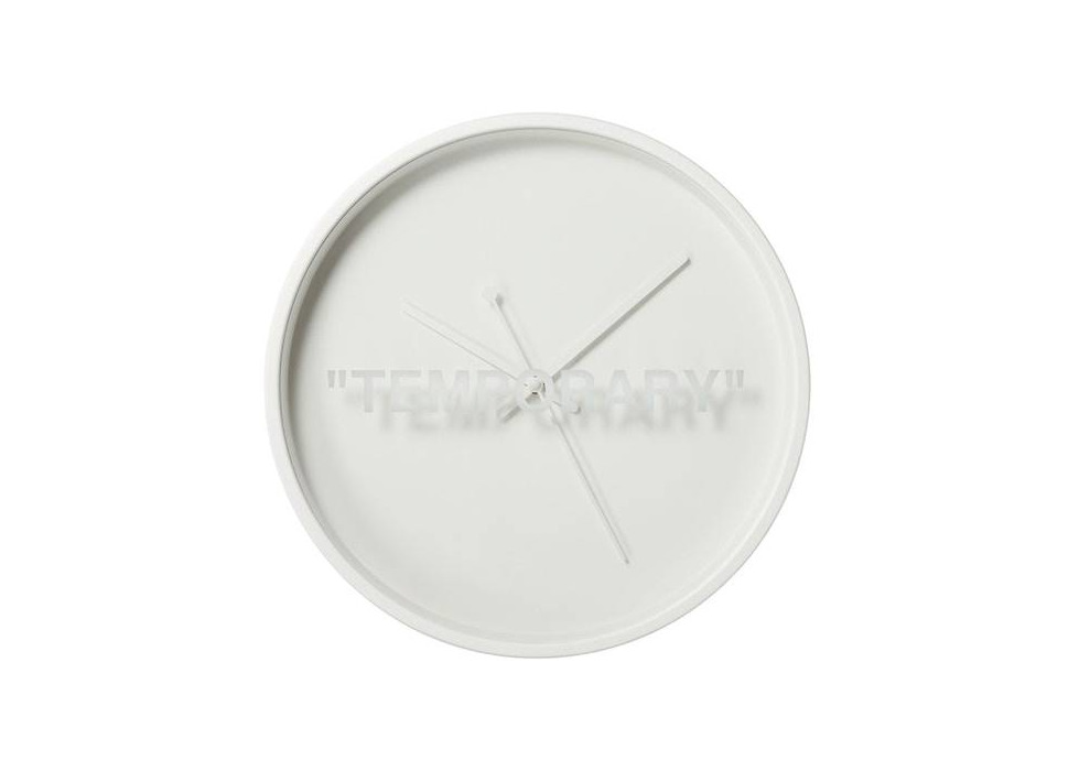 Product Virgil Abloh x IKEA MARKERAD "TEMPORARY" Wall Clock White