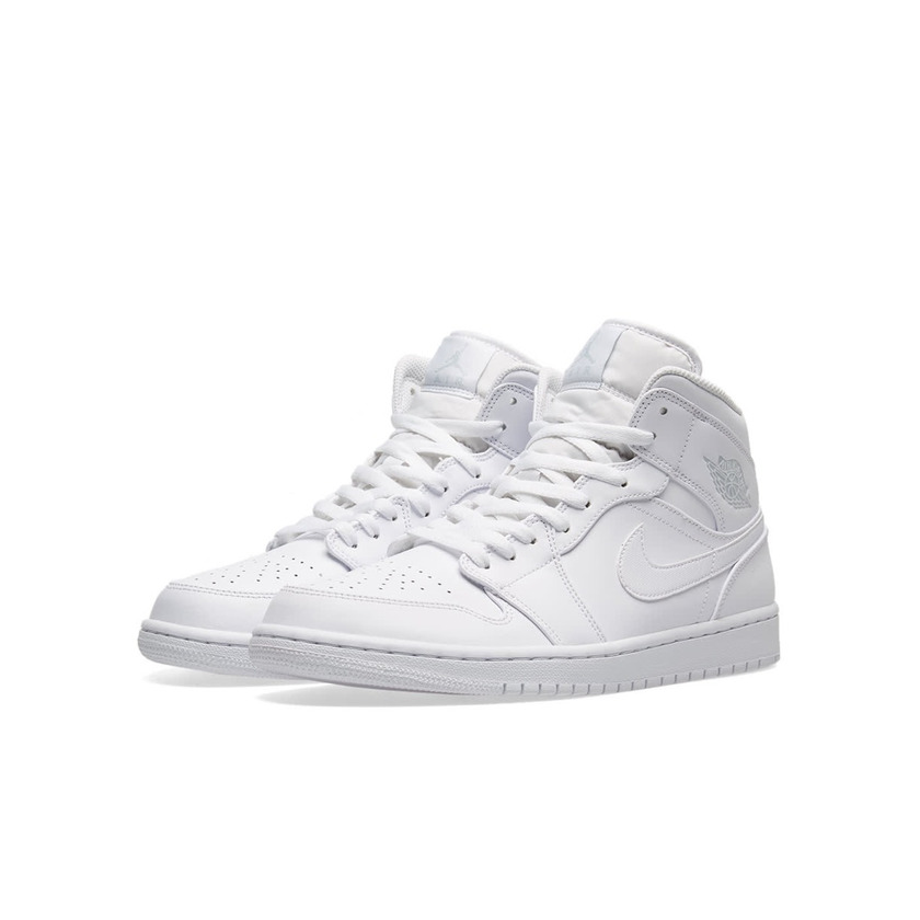 Moda Nike Air Jordan 1 Mid, Zapatos de Baloncesto para Hombre, Blanco