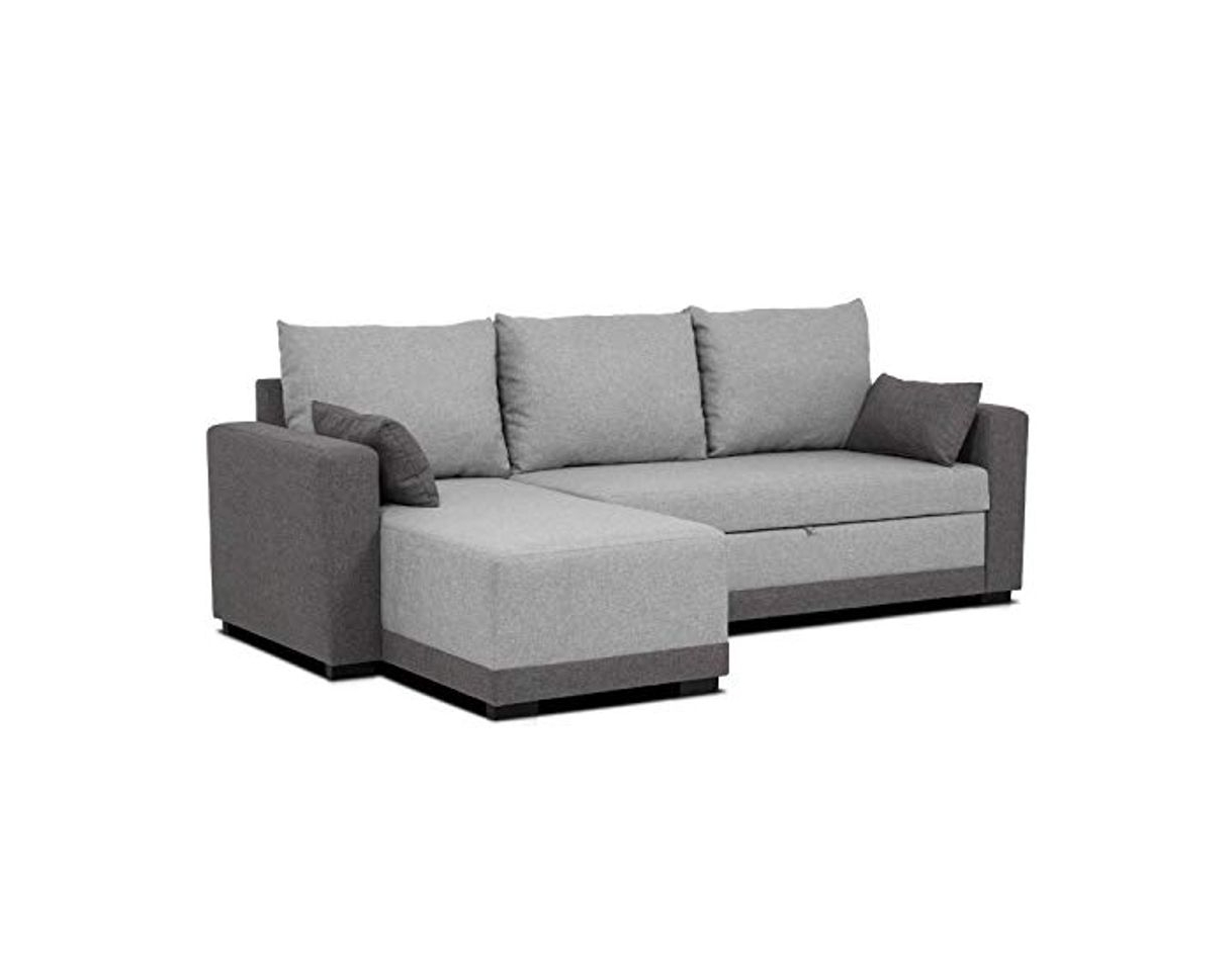 Product Confort24 Leah Sofá Cama 3 Plazas Chaise Longue Derecha o Izquierda Reversible