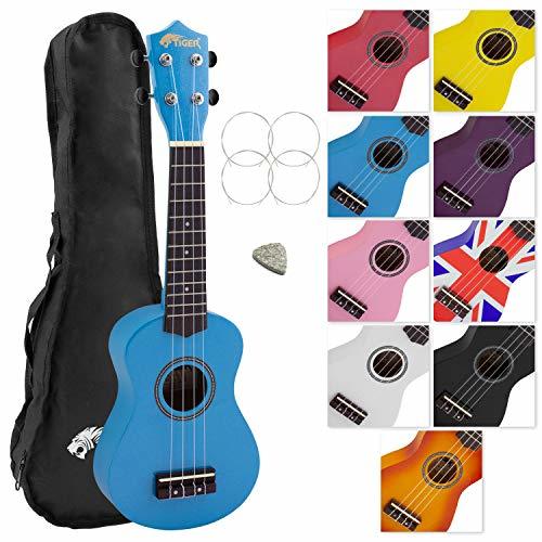 Electrónica Tiger UKE7-BL - Ukelele soprano para principiantes